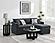 Storey Upholstered Sleeper Sectional Chaise Sofa Dark Grey by Coaster