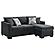 Storey Upholstered Sleeper Sectional Chaise Sofa Dark Grey by Coaster