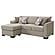 Storey Upholstered Sleeper Sectional Chaise Sofa Camel by Coaster