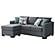 Storey Upholstered Sleeper Sectional Chaise Sofa Grey by Coaster