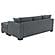Storey Upholstered Sleeper Sectional Chaise Sofa Grey by Coaster