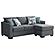 Storey Upholstered Sleeper Sectional Chaise Sofa Grey by Coaster