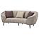 Ellorie Upholstered Channel Back Curved Sofa Beige by Coaster