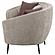 Ellorie Upholstered Channel Back Curved Sofa Beige by Coaster