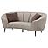 Ellorie Upholstered Channel Back Curved Loveseat Beige by Coaster