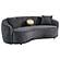 Brookside Velvet Upholstered Curved Sofa Dark Grey by Coaster