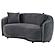 Brookside Velvet Upholstered Curved Loveseat Dark Grey by Coaster