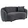 Brookside Velvet Upholstered Curved Loveseat Dark Grey by Coaster