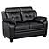 Finley Upholstered Pillow Top Arm Living Room Set (Sofa, Loveseat) Black by Coaster