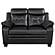 Finley Upholstered Pillow Top Arm Living Room Set (Sofa, Loveseat) Black by Coaster