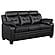 Finley Upholstered Pillow Top Arm Living Room Set (Sofa, Loveseat) Black by Coaster