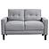 Bowen Upholstered Track Arms Tufted Loveseat Grey by Coaster