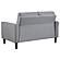 Bowen Upholstered Track Arms Tufted Loveseat Grey by Coaster