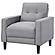 Bowen Upholstered Track Arms Tufted Chair Grey by Coaster