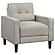 Bowen Upholstered Track Arms Tufted Chair Beige by Coaster