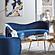 Sophia Upholstered Camel Back Sofa Blue by Coaster