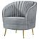 Sophia Upholstered Channel Tufted Barrel Accent Chair Grey by Coaster