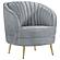 Sophia Upholstered Channel Tufted Barrel Accent Chair Grey by Coaster