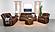 Ellington Upholstered Padded Arm Sofa Dark Brown by Coaster