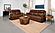 Ellington 2-piece Upholstered Padded Arm Sofa Set Dark Brown by Coaster