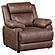 Ellington Upholstered Padded Arm Accent Chair Dark Brown by Coaster