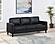 Ruth Upholstered Track Arm Faux Leather Sofa Black by Coaster