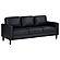 Ruth Upholstered Track Arm Faux Leather Sofa Black by Coaster