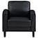 Ruth Upholstered Track Arm Faux Leather Accent Chair Black by Coaster