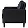 Ruth Upholstered Track Arm Faux Leather Accent Chair Black by Coaster