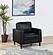 Ruth Upholstered Track Arm Faux Leather Accent Chair Black by Coaster