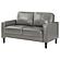 Ruth Upholstered Track Arm Faux Leather Loveseat Grey by Coaster