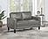Ruth Upholstered Track Arm Faux Leather Loveseat Grey by Coaster