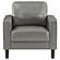Ruth Upholstered Track Arm Faux Leather Accent Chair Grey by Coaster