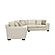 Aria L-shaped Sectional w/Nailhead Oatmeal by Coaster