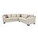 Aria L-shaped Sectional w/Nailhead Oatmeal by Coaster