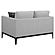 Apperson Cushioned Back Loveseat Light Grey by Coaster