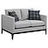Apperson Cushioned Back Loveseat Light Grey by Coaster