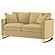 Corliss Upholstered Curved Track Arm Loveseat Camel by Coaster