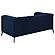 Chalet Tuxedo Arm Loveseat Blue by Coaster
