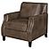 Leaton Upholstered Recessed Arm Chair Brown Sugar by Coaster