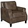 Leaton Upholstered Recessed Arm Chair Brown Sugar by Coaster