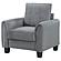 Davis Upholstered Rolled Arm Accent Chair Grey by Coaster
