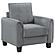 Davis Upholstered Rolled Arm Accent Chair Grey by Coaster