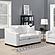 Ashlyn Upholstered Sloped Arms Loveseat White by Coaster
