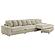 Blaine Upholstered Reversible Sectional Sofa Set w/Armless Chair Sand by Coaster