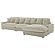 Blaine Upholstered Reversible Sectional Sofa Set w/Armless Chair Sand by Coaster