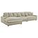 Blaine Upholstered Reversible Sectional Sofa Set w/Armless Chair Sand by Coaster