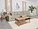 Blaine Upholstered Reversible Sectional Sofa Set w/Armless Chair Sand by Coaster