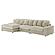 Blaine Upholstered Reversible Sectional Sofa Set w/Armless Chair Sand by Coaster