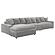 Blaine Upholstered Reversible Sectional Sofa Set w/Armless Chair Fog by Coaster